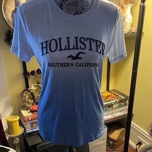 Hollister Light Blue Tee with Logo